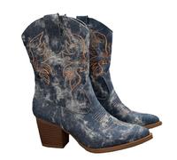 FQLGJMY Bottines Pour Femme Style Vintage Ethnique Bohème Broderie Léopard Coupe Basse Talon Bout Pointu Lacets Robe Jupe Jean Décontracté Quotidien Fête Rendez-vous Voyage