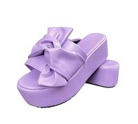 FQLGJMY Chaussons Platform Wedge SIides femmes avec chaîne étoile rivet strass ouvert orteil été mode scintillant strass sandales glisser sur les chaussons pour l'intérieur extérieur