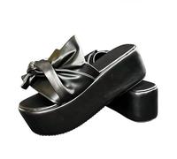 FQLGJMY Chaussons Platform Wedge SIides femmes avec chaîne étoile rivet strass ouvert orteil été mode scintillant strass sandales glisser sur les chaussons pour l'intérieur extérieur