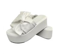 FQLGJMY Chaussons Platform Wedge SIides femmes avec chaîne étoile rivet strass ouvert orteil été mode scintillant strass sandales glisser sur les chaussons pour l'intérieur extérieur