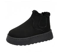 FQLGJMY Fausse fourrure fourrure cheville bottes de neige chaussures mousseuses d'hiver des femmes en daim chaud confortable extérieur à plat mode bottes courtes