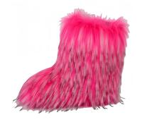 FQLGJMY Faux fourrure fourrure bottes de neige femmes hiver fuzzy chaussures mousseuses daim chaud mi-veau confortable extérieur chaussures de mode plates