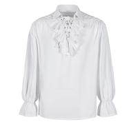FQLGJMY Homme chemise pirate Ruffle renaissance victorienne vampire poète chemises Steampunk gothique médiéval costume d'Halloween