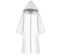 FQLGJMY Hommes et Femmes Médiéval Manteau Renaissance Sorcier Gothique Cap Grim Moissonneur Costume Cosplay Halloween