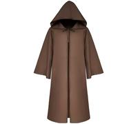 FQLGJMY Hommes et Femmes Médiéval Manteau Renaissance Sorcier Gothique Cap Grim Moissonneur Costume Cosplay Halloween