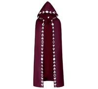 FQLGJMY Hommes et Femmes Médiéval Manteau Renaissance Sorcier Gothique Cap Grim Moissonneur Costume Cosplay Halloween
