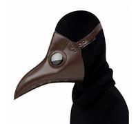 FQLGJMY Masque d'Oiseau En Cuir PU Médecin De La Peste Long Nez Bec Steampunk Gothique Halloween Cosplay Accessoires Fête Bal Costumé