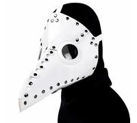 FQLGJMY Masque d'Oiseau En Cuir PU Médecin De La Peste Long Nez Bec Steampunk Gothique Halloween Cosplay Accessoires Fête Bal Costumé