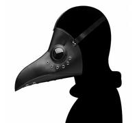 FQLGJMY Masque d'Oiseau En Cuir PU Médecin De La Peste Long Nez Bec Steampunk Gothique Halloween Cosplay Accessoires Fête Bal Costumé