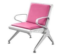 FQMYLTYN Chaises de Salle D'attente, Bancs d'accueil D'aéroport, Chaises de Bureau en Cuir avec Accoudoirs, Bancs de Hall pour Banque, Hôpital, Salon, École, Entreprise(Pink)