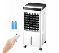 FQMYLTYN Climatiseur Portable avec Télécommande, Refroidisseur d'air par Évaporation Débit 1200 M³/H avec Réservoir de 10 L et Minuteur de 7 H, pour Maison ou Bureau