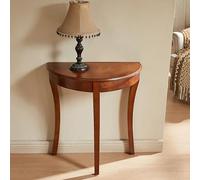 FQMYLTYN Console Demi-Lune Pleine, Table D'appoint Semi-Circulaire pour Entrée, Couloir, Hall D'entrée, Salon, Mobilier Décoratif Vintage(Red)