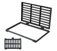 FQMYLTYN Grille et Cadre de Drainage en Fonte, Couvercle de Drain Métallique Antivol, Grille de Drainage Robuste pour Égouts, Cour, Garage, Ferme, Patio, Mur en Béton(50 * 50 * 3cm)