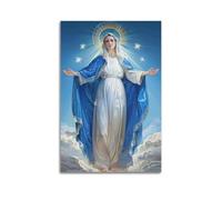 FQNYR Poster de Christliches Vierge Sainte Marie - Art mural rétro esthétique - Décoration d'intérieur et de bureau - 30 x 45 cm - Style rétro - Sans cadre
