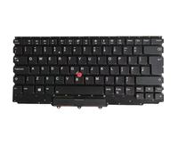 fqparts Clavier d'ordinateur Portable pour for Lenovo for ThinkPad X1 Yoga 2nd Noir UK Edition Year 2017