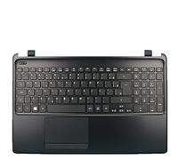 fqparts La Coque Coquille Autour du Clavier C Coquille & Pavé Tactile & Clavier pour Acer for Aspire E1-522 Noir Disposition en Anglais américain