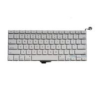 fqparts Replacement Clavier d'ordinateur Portable pour for Apple MB061 MB063 Blanc US United States Edition