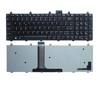 fqparts Replacement Clavier d'ordinateur Portable pour for CLEVO P150 P150HM P150EM Noir with Backlight États-Unis Version 6-80-P2700-011-3R V132150AK3 US