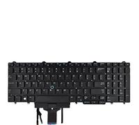 fqparts Replacement Clavier d'ordinateur Portable pour for Dell Precision 3530 États-Unis Version Couleur Noir