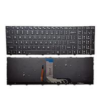 fqparts Replacement Clavier d'ordinateur Portable pour for Hasee for Super God of War for ZX7 États-Unis Version Couleur Noir avec Cadre Noir