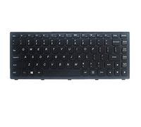fqparts Replacement Clavier d'ordinateur Portable pour for Lenovo S300 S305 S400 S400T S405 S410 S415 S435 S436 Noir avec Cadre Noir États-Unis Version