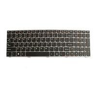 fqparts Replacement Clavier d'ordinateur Portable pour for Lenovo V570 V570A V570C V570G V580 V580A V580C V585 Noir avec Cadre Gris États-Unis Version