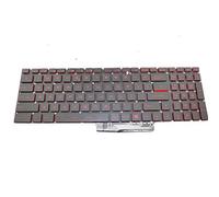 fqparts Replacement Clavier d'ordinateur Portable pour for MSI GP62 2QE215 GP62 2QE218 GP62 2QE275 GP62 6QF1462 GP62 GP62MVR 6RF215 Noir avec Capuchon Rouge États-Unis Version avec rétroéclairage