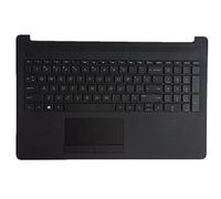 fqparts Replacement La Coque Coquille Autour du Clavier C Coquille & Clavier d'ordinateur Portable & Pavé Tactile pour for HP 15-DA 15-da0000 15-da1000 15-da2000 Noir