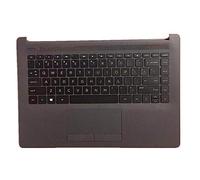 fqparts Replacement La Coque Coquille Autour du Clavier C Coquille & Clavier d'ordinateur Portable & Pavé Tactile pour for HP 348 G7 Noir