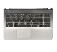 fqparts Replacement La Coque Coquille Autour du Clavier C Coquille & Clavier d'ordinateur Portable & Pavé Tactile pour for HP Pavilion 17-F 17-f000 17-f100 17-f200 17-ab200 (Touch) 17-ab300 Gris