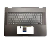 fqparts Replacement La Coque Coquille Autour du Clavier C Coquille & Clavier d'ordinateur Portable pour for HP Spectre 15-BL 15-bl000 x360 15-bl100 x360 15-bl010ca Noir 912995-db1