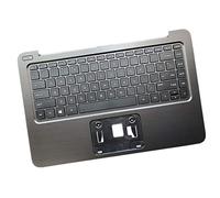 fqparts Replacement La Coque Coquille Autour du Clavier C Coquille & Clavier d'ordinateur Portable pour for HP Pavilion 13-B 13-b000 13-b100 13-b200 Noir