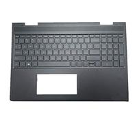 fqparts Replacement La Coque Coquille Autour du Clavier C Coquille & Clavier d'ordinateur Portable pour for HP Spectre 15-DF 15-df0000 x360 15-df1000 x360 Noir