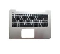 fqparts Replacement La Coque Coquille Autour du Clavier C Coquille & Clavier pour for ASUS A455 A455LA A455LB A455LD A455LF A455LJ A455LN Blanc Disposition en Anglais américain Petite Touche Entrée