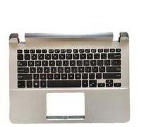 fqparts Replacement La Coque Coquille Autour du Clavier C Coquille & Clavier pour for ASUS X407MA X407UA X407UB Doré États-Unis Version