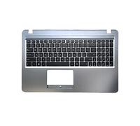 fqparts Replacement La Coque Coquille Autour du Clavier C Coquille & Clavier pour for ASUS X540NA Argent États-Unis Version