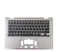 fqparts Replacement La Coque Coquille Autour du Clavier C Coquille & Clavier pour for Dell Inspiron 3147 Argent Disposition en Anglais américain