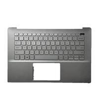 fqparts Replacement La Coque Coquille Autour du Clavier C Coquille & Clavier pour for Dell Inspiron 5490 Mauve Disposition en Anglais américain