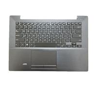 fqparts Replacement La Coque Coquille Autour du Clavier C Coquille & Pavé Tactile & Clavier pour for ASUS B451 B451JA Gris Disposition en Anglais américain Petite Touche Entrée