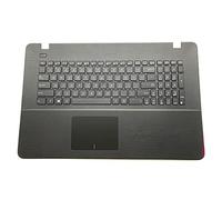 fqparts Replacement La Coque Coquille Autour du Clavier C Coquille & Pavé Tactile & Clavier pour for ASUS X751 X751LA X751LAV X751LB LD LDV LJ LJC LX MA MD MJ SA SJ YI Noir