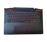 fqparts Replacement La Coque Coquille Autour du Clavier C Coquille & Pavé Tactile & Clavier pour for Lenovo ideapad Y700-15ISK Y700-15ACZ Color Noir Disposition en Anglais américain