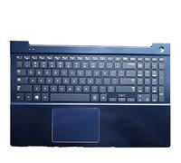 fqparts Replacement La Coque Coquille Autour du Clavier C Coquille & Pavé Tactile & Clavier pour for Samsung NP880Z5E Bleu Disposition en Anglais américain