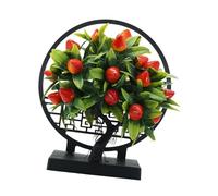FQRDKT Arbre Fruitier Bonsai Simulé Plante Faux Pot Décoratif Ornement Réaliste En PP Adapté Décoration Intérieure Table Bureau Salle de Réunion, Fraise