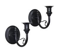 FQRDKT Lot de 2 appliques murales, appliques rustiques, appliques de cheminée, décoration d'intérieur, noir