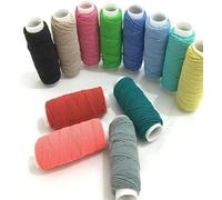 Fqtanju 12 pcs rond élastique de fronçage Craft Cord, 12 couleurs/Lot