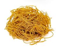 FQTANJU Lot de 200 boucles extensibles dorées de 20,3 cm avec nœuds pré-noués pour emballage cadeau, travaux manuels, étiquettes, boîtes cadeaux