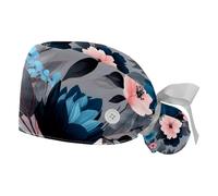 FQURFHY 2 empaqueté,Brindilles Fleurs Feuilles,Charlottes pour Femmes,Calot de Bloc，Calots chirurgicaux,pour la Maison