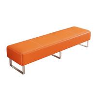 FQWYNMZ Banc de Salle D'attente, Chaise de Bureau Rembourrée en Cuir Synthétique, for Réception, Bureau, Conférence, Hall, Salon de Beauté, Barbier, Aéroport, Banque(Orange,100x40x40cm/39x16x16in)