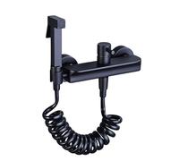 FQYEP Douchette À Main pour Bidet Pulvérisateur de Bidet Portable pour L'Hygiène Personnelle,Noir,B