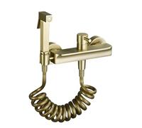 FQYEP Douchette À Main pour Bidet Pulvérisateur de Bidet Portable pour L'Hygiène Personnelle,Or Brossé,B